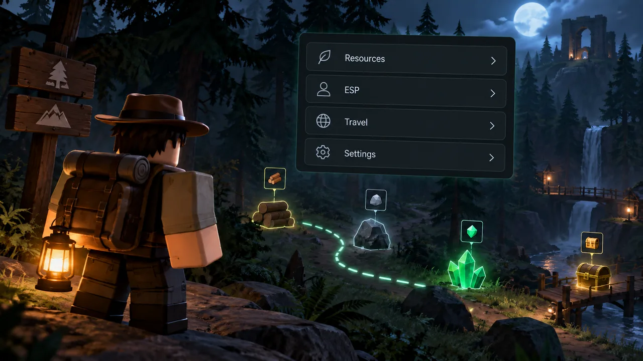 ESP, Fullbright and Teleport Features
